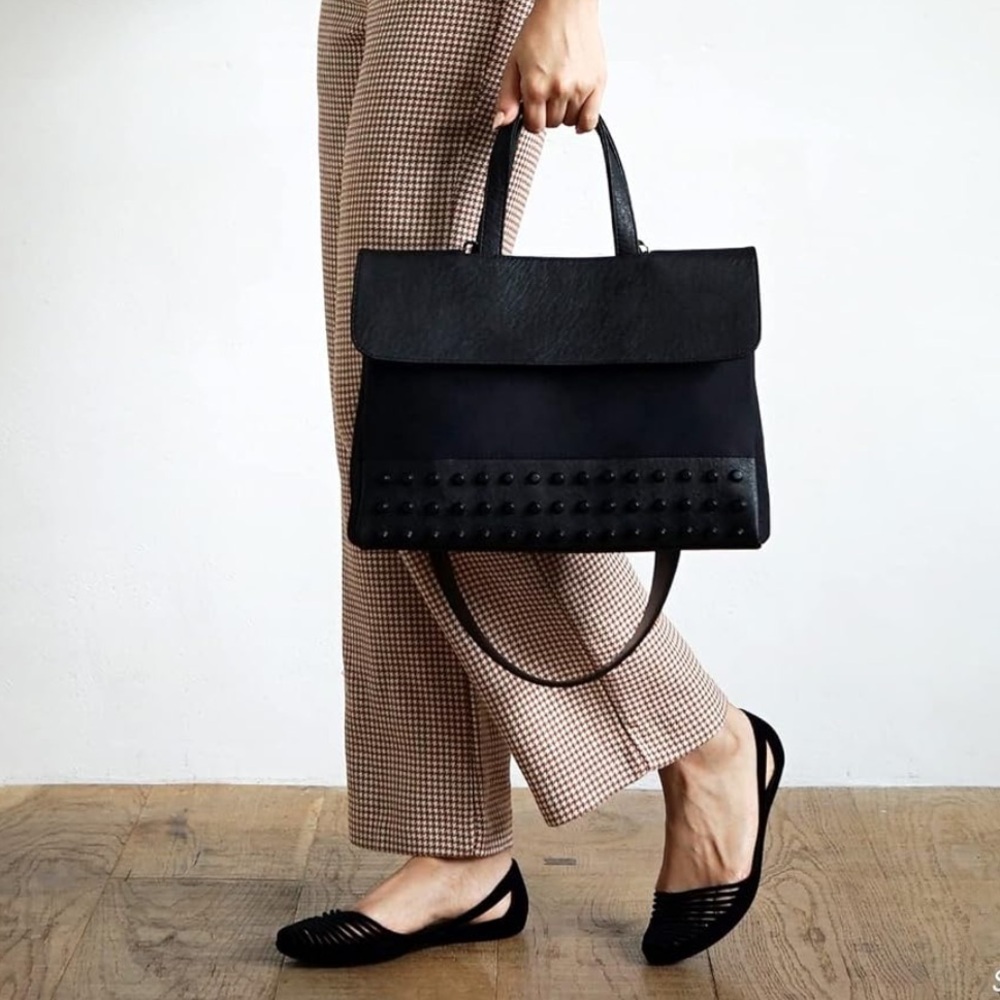 Kwani Black Studs tote bag shoulder bag
